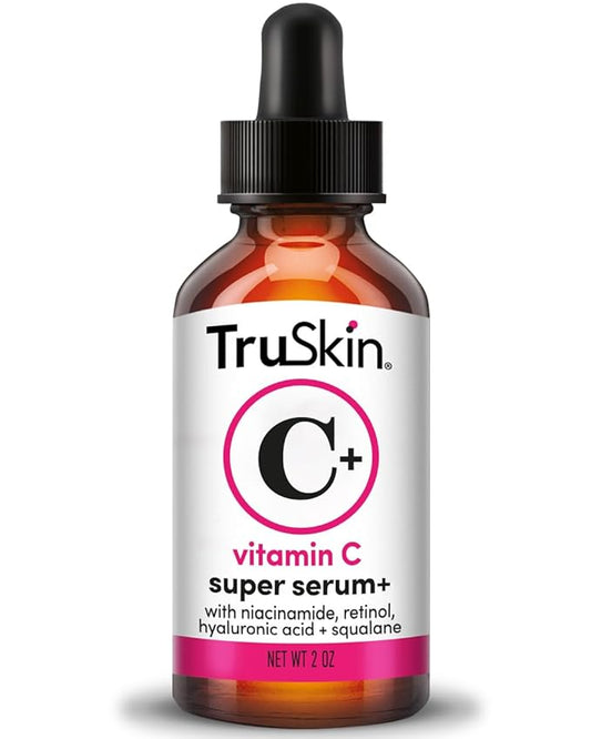 TruSkin Vitamin C Super Serum - Niacinamide, Retinol, Hyaluronic & Salicylic Acid - All-in-One Anti Aging Serum for Face – Improve Appearance of Dark Spots, Firmness for Brighter Looking Skin, 2 Fl Oz-Velvo Beauty