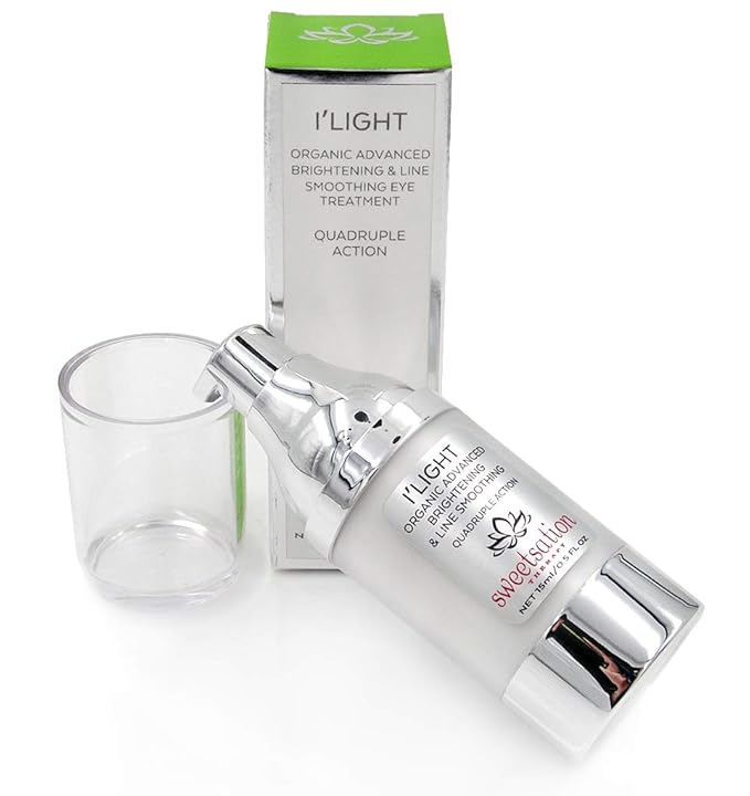 Sweetsation Therapy/YUNASENCE ILIGHT Organic Advanced Illuminating & Line Smoothing Eye Treatment, 0.5oz. For Dark Circles, Puffiness, Fine Lines.-Velvo Beauty