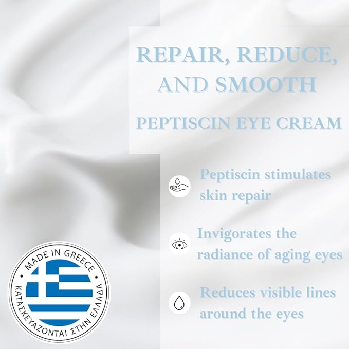 PeptiScin - Peptide Eye Cream with Hyaluronic Acid and Escin | Rich Moisturizing Dark Circle Eye Cream | Brightens and Tones - 1.35 Ounce-Velvo Beauty