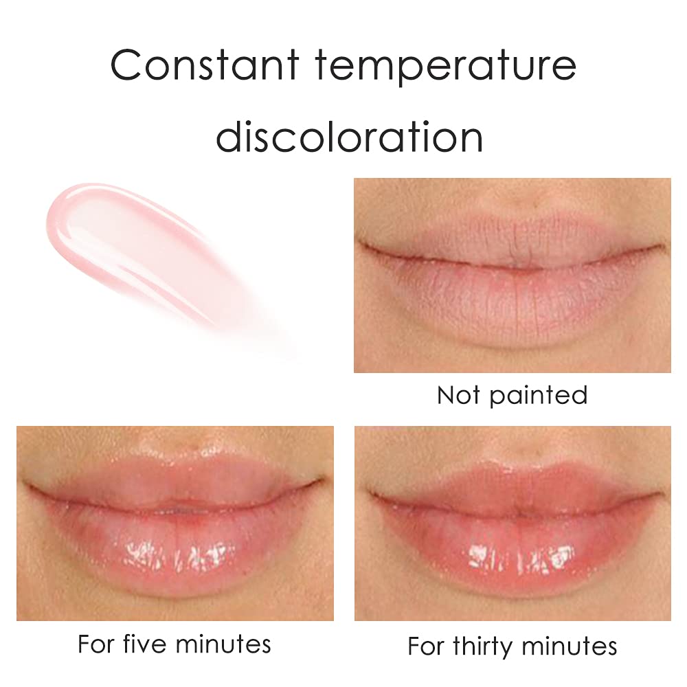 evpct 2Pcs Clear Color Changing PH Tinted Lip Gloss Sets for Women, Pink Mood Lip Oil Gloss Balm Tint Stain Glaze Pack Hydrating 0.11 fl.oz *2-Velvo Beauty