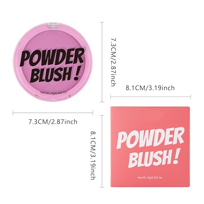 Single Purple Matte Blush for Cheeks Face Blushes Makeup Palette, Rose Bean Monochrome Cream Blushes Palette Makeup for Older Women, Natural Pigmented Paleta de Púrpura monocromática 01-Velvo Beauty