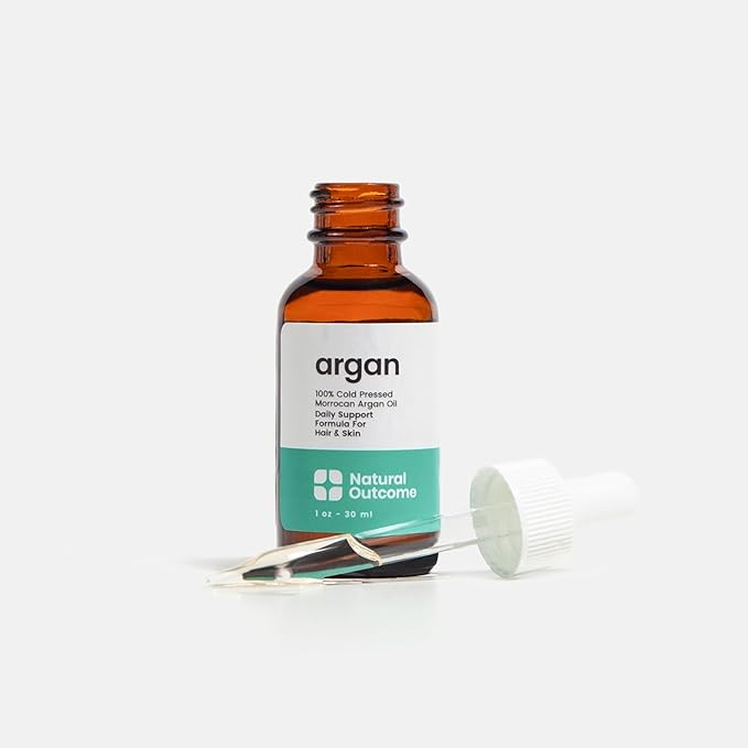 Argan Oil 100% Pure Moroccan Cold-Pressed Face, Body and Hair Lightweight Oil for Moisturizing, Hydrating & Skin Nourishment, 1 oz-Velvo Beauty