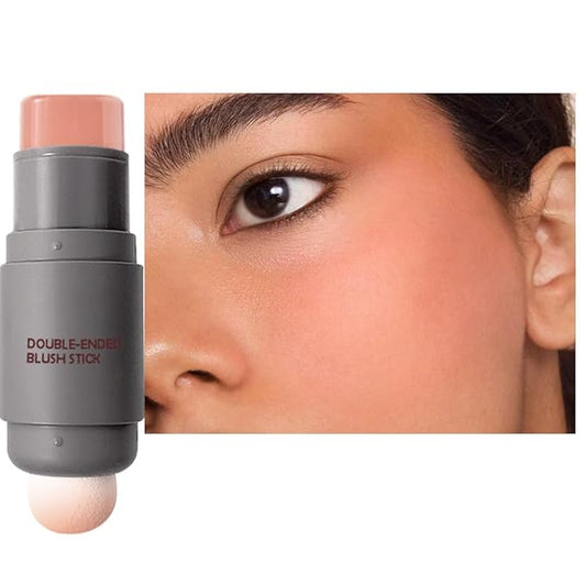 Cream to Powder Blush Stick, High Impact Color, Moisturizing Face Makeup (02#, 1 Count (Pack of 1))-Velvo Beauty