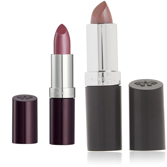 Rimmel Lasting Finish Lipstick Bundle - Heather & Coffee Shimmer, 066 & 264, 14oz Each-Velvo Beauty