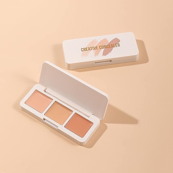 IFiona Tricolor Concealer to Cover Spots,Stains,Acne,Freckles and Brighten Skin Color Concealer Palette-Velvo Beauty