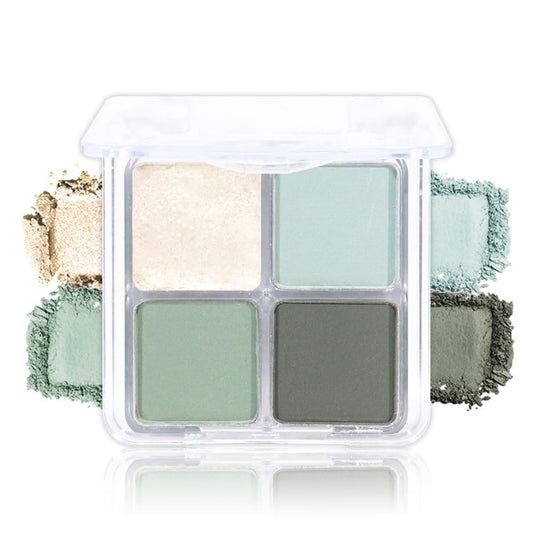 Light Green 4Colors Eyeshadow Makeup Palette,Mint Green Natural Neutral Powde Eye Shadow Palettes for Older Women,Long Lasting Naturing-Looking,Lightweight,Waterproof,Eye Makeup Kit Travel Size,Vegan-Velvo Beauty