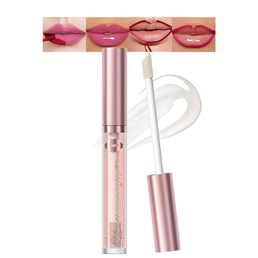 Hydrating Lip Gloss Oil - Nourishing Tinted Lip Oil for High-Shine Finish, Long-Lasting, Non-Sticky, Cruelty-Free Lip Plumper, Perfect with Lipstick & Peel-Off Lip Gloss-Velvo Beauty