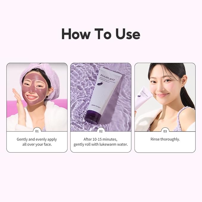 Papa Recipe Kaolin Mud Mask with Eggplant Extract – Hydrating Creamy Clay Mask for Pore Care, Gentle Exfoliation & Daily Use – With 6 Types of Hyaluronic Acid & Cica – Korean Skincare-Velvo Beauty