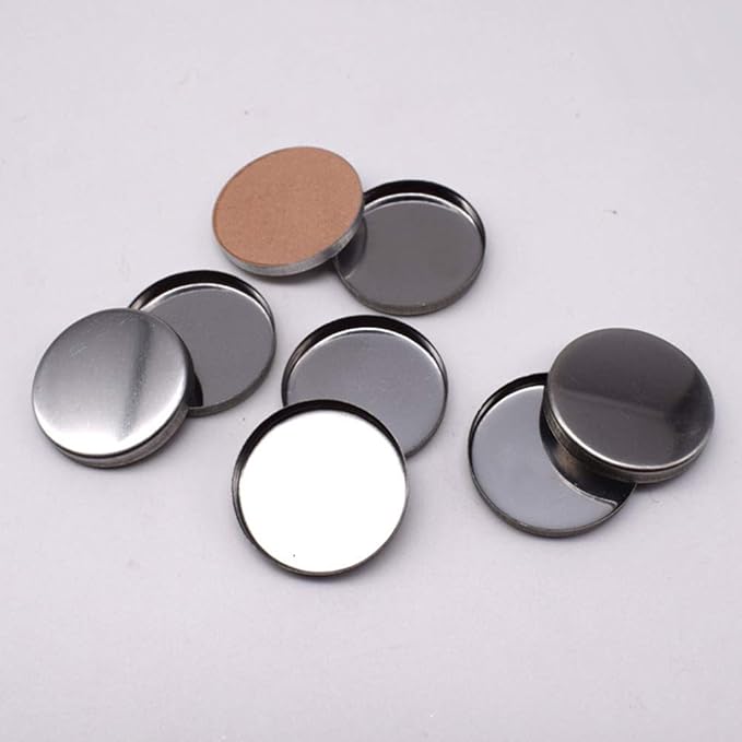 50 Pieces Empty Round Metal Tin Palette Pans Round Metal Pans Cosmetic Eyeshadow Pans for Eyeshadow Palette for Magnetic Makeup Palette, 26mm Diameter 3.5mm Height-Velvo Beauty