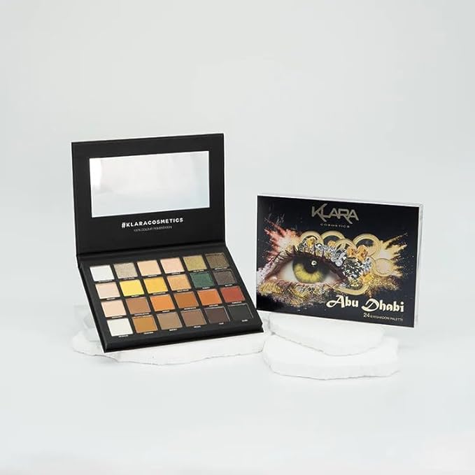 24 Eyeshadow Palette - Festive Luxury Vibrant Bold Full-Color Pigment Long Lasting Matte Shimmer Eye shadow Palette (Abu Dhabi)-Velvo Beauty