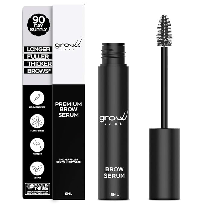 Eyebrow Growth Serum - with Biotin & Peptides - Eye Brow Serum for Growth - Vegan Brow and Lash Enhancer - Made in USA - Cruelty Free - 5ml-Velvo Beauty