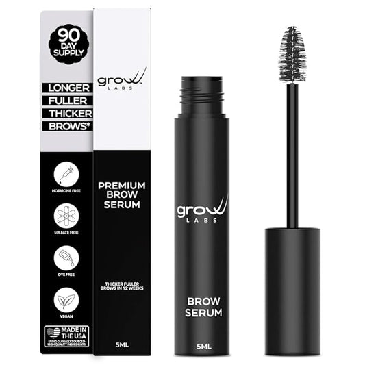 Eyebrow Growth Serum - with Biotin & Peptides - Eye Brow Serum for Growth - Vegan Brow and Lash Enhancer - Made in USA - Cruelty Free - 5ml-Velvo Beauty