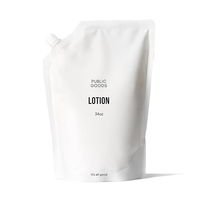 Public Goods Body & Hand Lotion for Women & Men | Natural Moisturizing Daily Lotion for Dry & Itchy Skin | Paraben & Sulfate Free | Made with Organic Essential Oils | Made in Canada | 34 Fl Oz Refill-Velvo Beauty