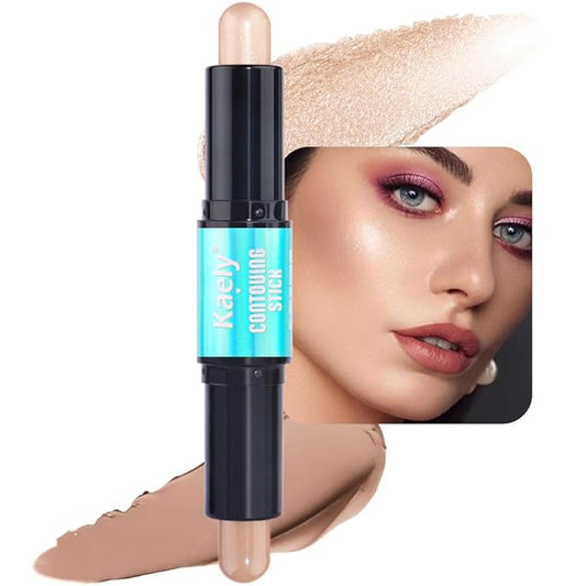 evpct 2in1 Face Shaping & Contouring Stick Cream Contour Concealer Bronzer Stick Makeup Kit for Beginner Face Highlighter Makeup Stick contorno maquillaje de maquillaje profesional, 01 NEW Fair-Velvo Beauty