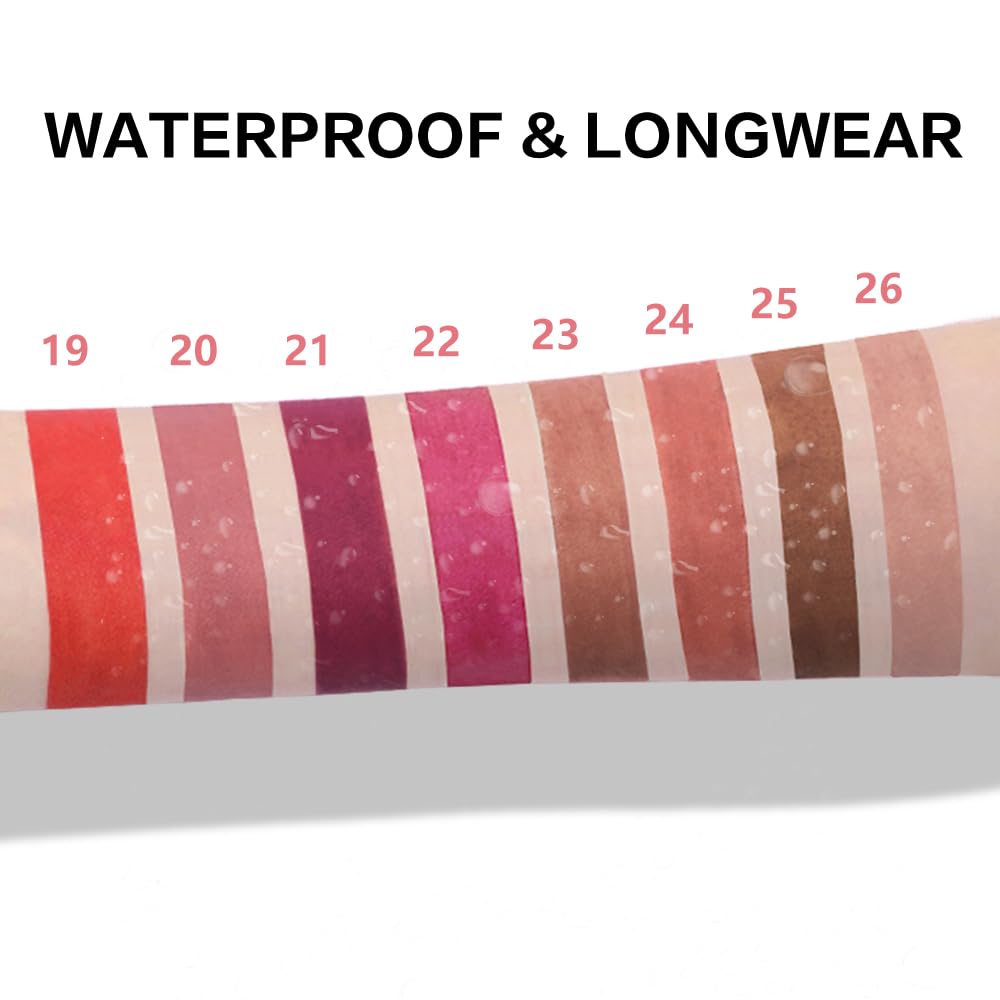 BINGBRUSH Matte Lip Crayon Set – Longwear, Waterproof, Velvet Finish, Built-in Sharpener, Smooth Lip Liner & Gloss (25#+26#, 2 Count (Pack of 1))-Velvo Beauty