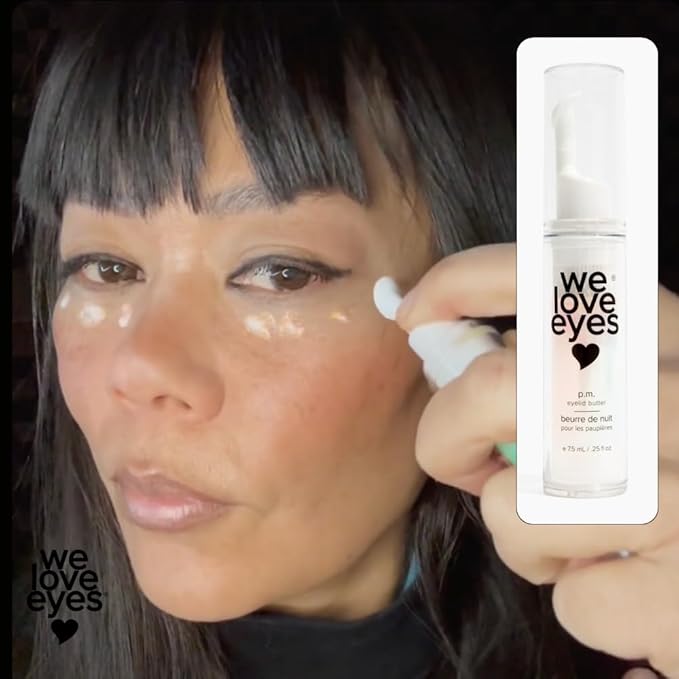 We Love Eyes - P.M. Eyelid Butter - Night time eye cream to lock moisture in while you sleep. Improve fine lines, dark circles, & puffy eyes while asleep-Velvo Beauty