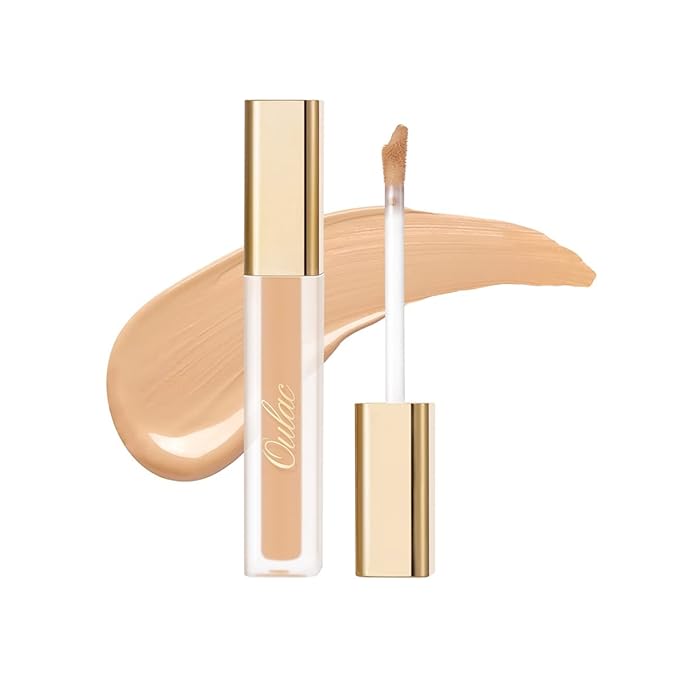 Oulac Concealer Full Coverage, Concealer Stick for Dark Circles, Hydrating Concealer Infused with Hyaluronic Acid, Lightweight, Long Lasting, Vegan Concealer 3.8ml, Shade: W6 Honey-Velvo Beauty