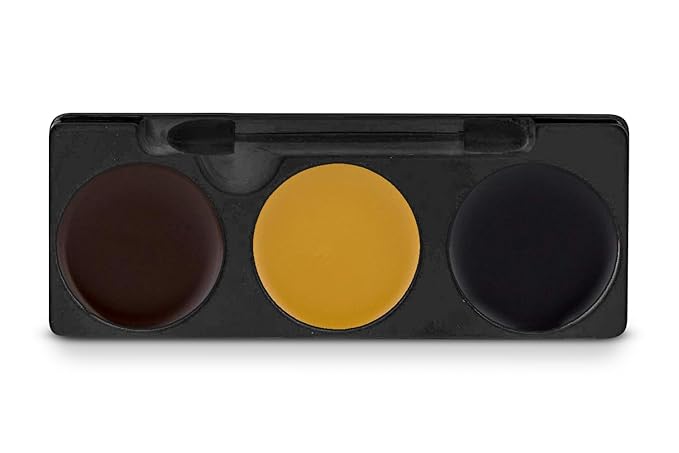 Mehron Makeup Tri-Color Character Makeup Palette | Halloween, Special Effects and Theater Cream Makeup FX Palette | Face Paint Makeup .7 oz (20 g) (BRUISE)-Velvo Beauty