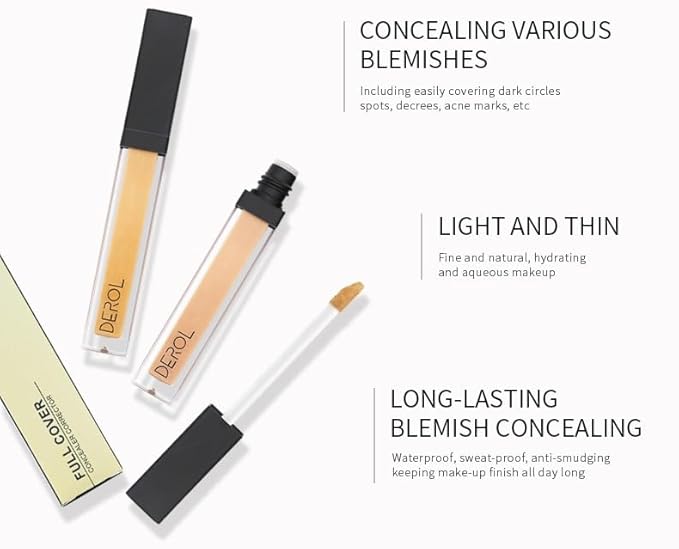 Liquid Concealer Makeup - Natural Coverage & Highly Pigmented Lightweight Concealers 6.5ml (02)-Velvo Beauty