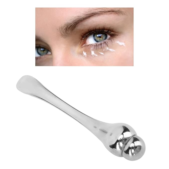 Eye Cream Massage Stick Magnetic Double Head Eye Cream Applicator for Facial Skin Care Silver-Velvo Beauty