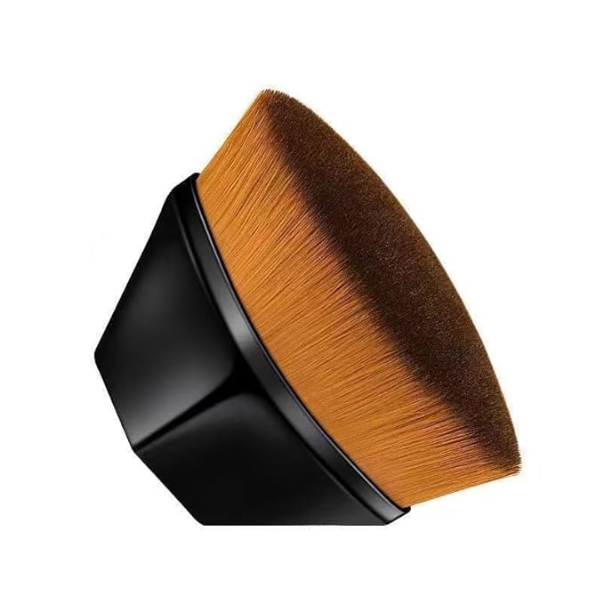 Foundation Makeup Brush Fast Flawless Application Blusher Liquid Cream Powder Cosmetic Body Blending Tool, Black-Velvo Beauty