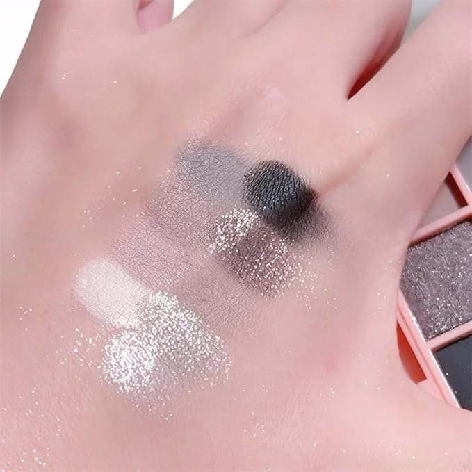 Eyeshadow Palette Makeup- 9 Colors bLACK GRAY Dark Brown Colorful Eyeshadow Palette Matte Shimmer Korean SMOKING Eye Shadow palettes Highly Pigmented Long Lasting For Girl(18#)-Velvo Beauty