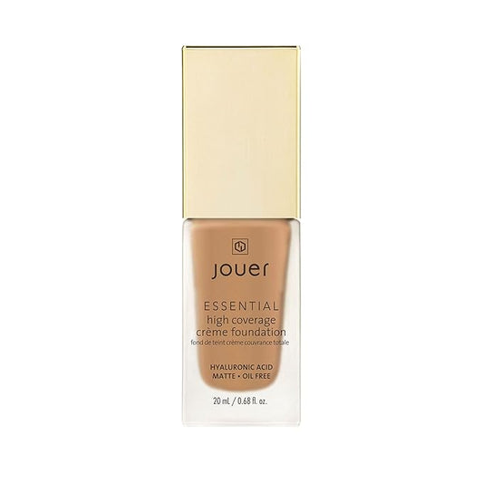 Jouer Essential High Coverage Crème Foundation - Available in 50 Shades for All Skin Tones - Healthy Ingredients - Paraben, Gluten & Cruelty Free - Vegan Friendly-Velvo Beauty