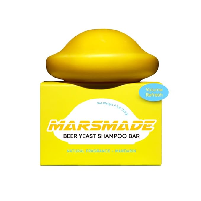 Beer Yeast Shampoo Bar 2.0 - Hydrating & Moisturizing Natural Hair Soap Bar Shampoo for Hair Volume & Scalp Nourishment - Bathing Soap Solid Shampoo for All Hair Types (120g, 4.23oz)-Velvo Beauty