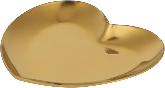 Nail Palette, Makeup Palette Nail Palette Heart Shaped Art Palette Stainless Steel Makeup Mixing Palette Makeup DIY Paint Color Mixing Tray Nail Art Palette Resin(Gold)-Velvo Beauty