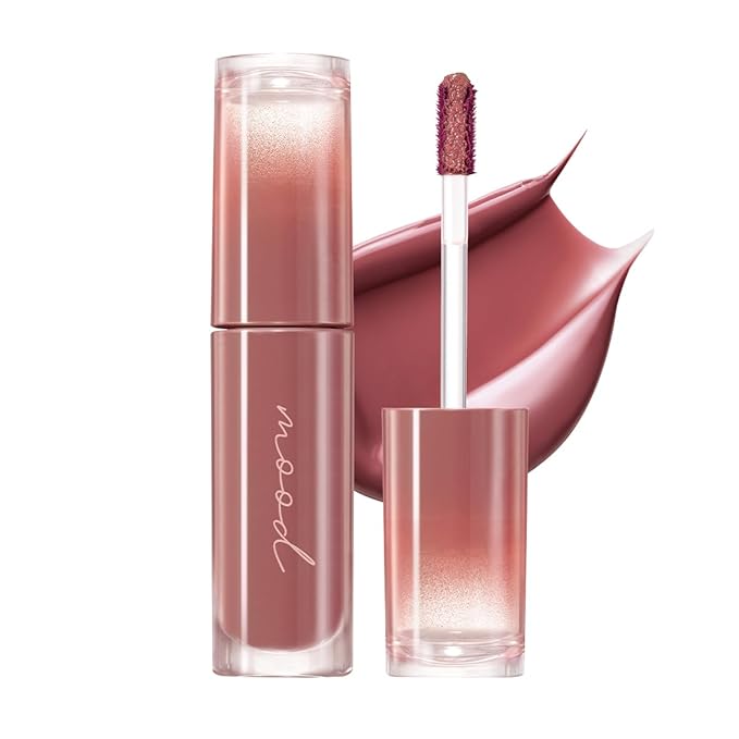 Peripera Ink Mood Glowy Tint | Lip-Plumping, Naturally Moisturizing, Lightweight, Glow-Boosting, Long-Lasting, Comfortable, Non-Sticky, Mask Friendly, No White Film 033 ROSY WISH-Velvo Beauty