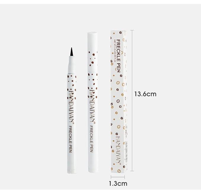 Freckle Pen 4 Colors Natural Freckle Pen Fake Freckle Pen Waterproof Long Lasting Soft Spots Natural Relaxing Sun Makeup (Natural Coffee)-Velvo Beauty