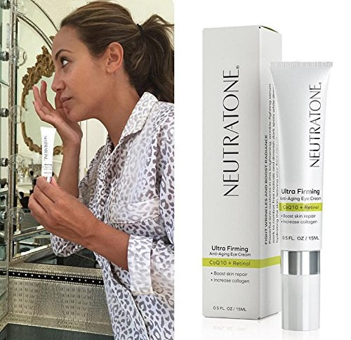 Ultra Firming Eye Cream for dark circles with Retinol & CoQ10 best for Anti-aging and puffiness Ceramic Tip Applicator 0.5 FL OZ-Velvo Beauty