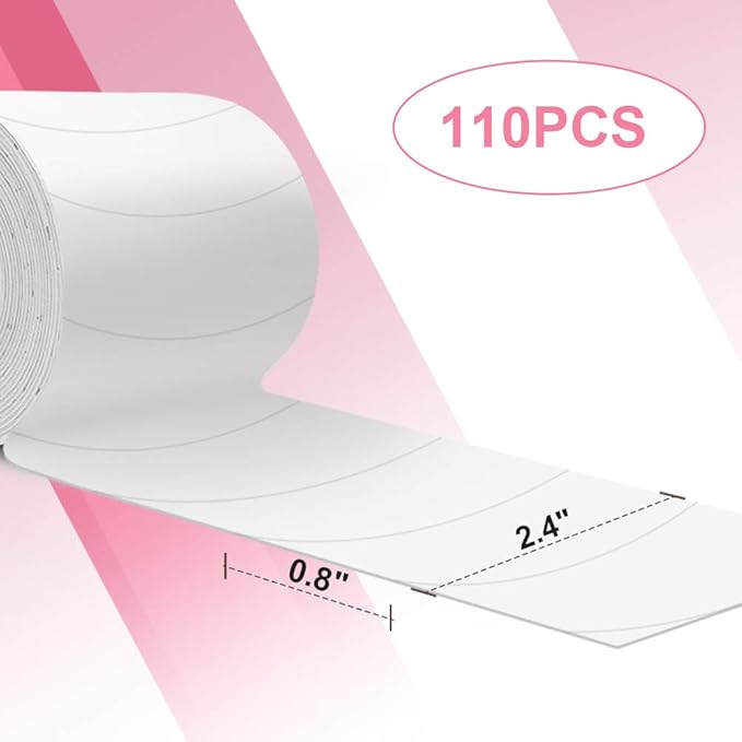 Foam Eye Pads Lash Extensions - Akissos 110 PCS Pre Cut Medical Foam Tape Under Eye Pads Eyelash Extension Supplies Beauty Tools Lint Free Hypoallergenic No Latex Waterproof - 2 Rolls-Velvo Beauty