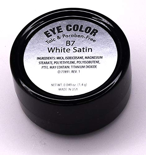 White Satin Snowflake Pearl Shimmer Finish Pressed Powder Single Vegan Eyeshadow; Talc, Paraben & Cruelty Free-Velvo Beauty