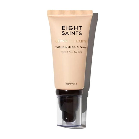 Eight Saints Down To Earth Mud Gel Face Wash, Natural and Organic, Gentle and Effective Daily Anti Aging Facial Cleanser, Makeup Remover, Nourishing and Hydrating Face Cleanser-Velvo Beauty