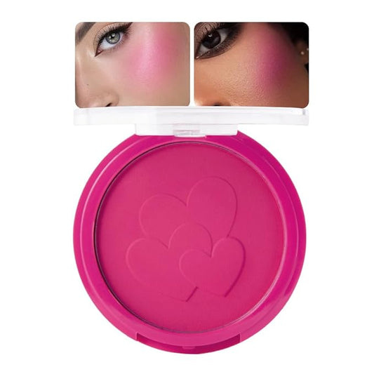 Single Rose Pink Matte Blush for Cheeks Face Blushes Makeup Palette, Rose Bean Monochrome Cream Blushes Palette Makeup for Older Women, Natural Pigmented Paleta de rosa oscuro monocromática 02-Velvo Beauty