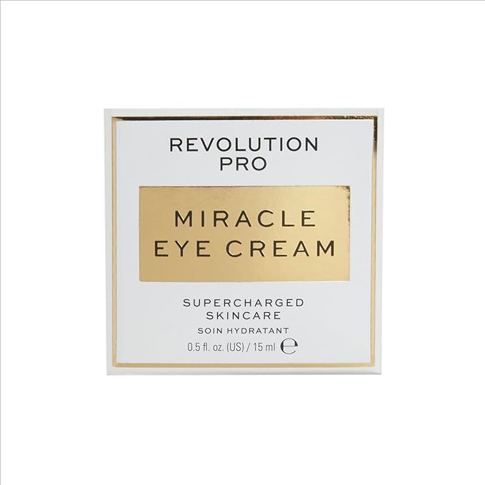 Revolution Pro, Miracle Eye Cream, Hydrating & Beautifying Eye Cream, Helps Dark Circles & Fine Lines with Vitamin C & Squalene, 0.5 oz-Velvo Beauty