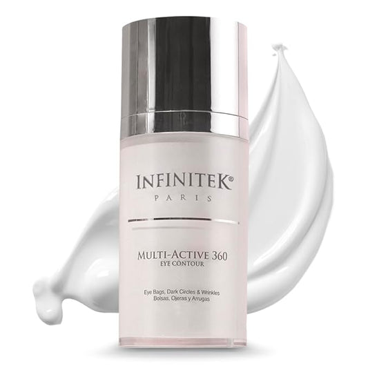 Infinitek Paris Multi-Active Collagen Eye Cream & Retinol Serum Eye Contour - Anti Aging Eye Cream for Wrinkles, Under Eye Treatment for Dark Circles and Under Eye Wrinckle Repair. 0.50 Fl Oz-Velvo Beauty
