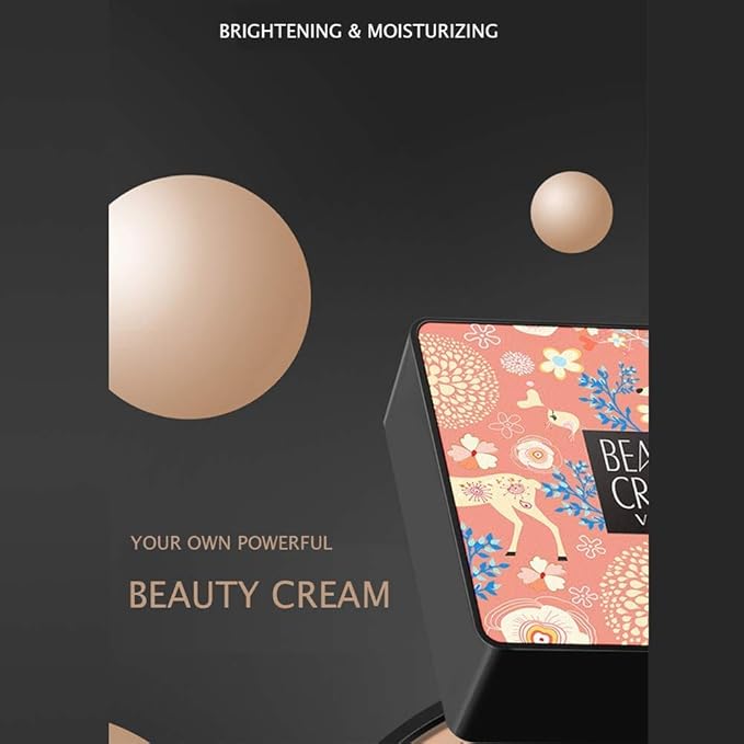 VENZEN Beauty Cream Clear Cover Natural Make Up Nourish Moisturizes Protection Professional Skin Care 2 Colors 20g (#02 Ivory)-Velvo Beauty