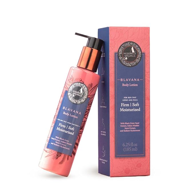 A. Modernica Blavana Body Lotion | Ayurvedic-Based Moisturizer for Dry, Aging Skin | Enriched with Black Gram, Manjistha, Almond Oil & Sesame Seed Oil | Lightweight & Fast-Absorbing | 6.25 fl oz-Velvo Beauty