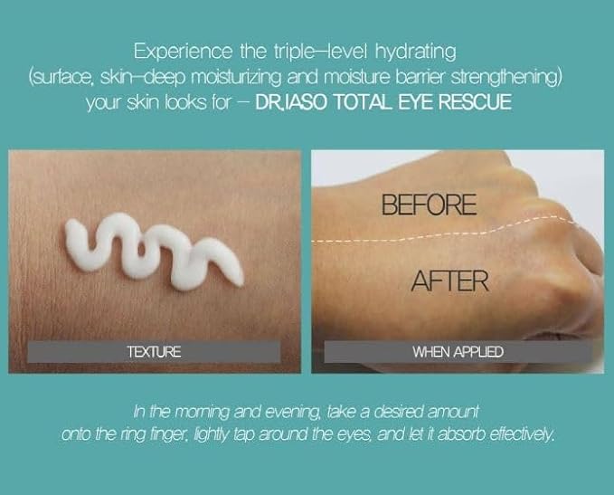 IASO Dr Total Eye Rescue - 0.60oz | eye cream moisturizer | eye cream anti aging bags & dark circle-Velvo Beauty