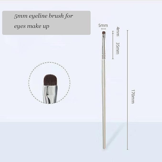 Mini Smudge Brush for Eyeliner,2 PCS Small Smudge Brush for Precision Eyeshadow and Eyeliner,Eyeliner Brush for Powder Gel Cream Liquid Concealer,Eye Makeup Brush Set-Velvo Beauty