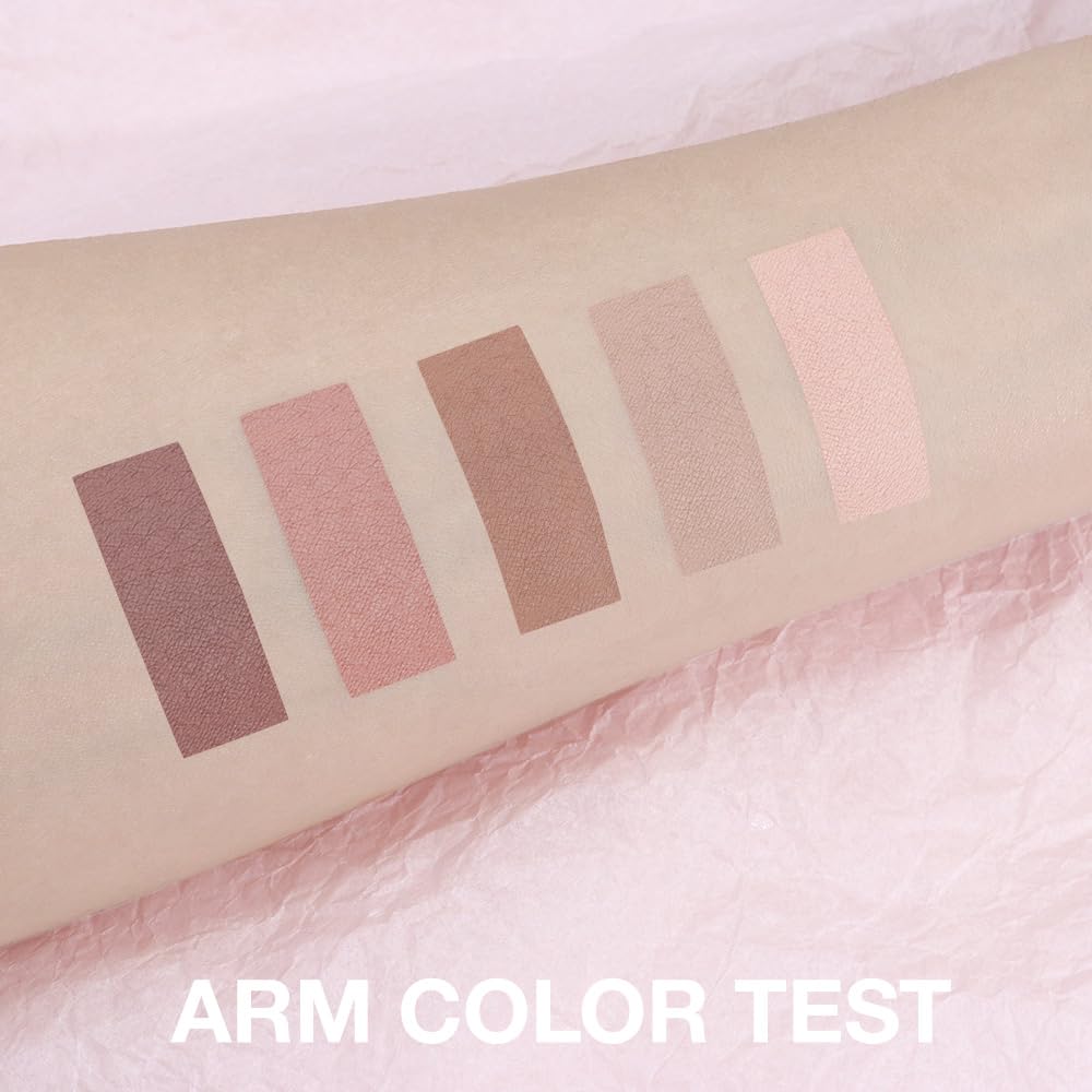 AMY'S DIARY Matte Nude Brown Beige Eye Shadow Palette Makeup, Natural Tones Eyeshadow Palette Nude Taupe Eye Shadows, for Woman Long Lasting Delanci bronzed mocha palette (#02)-Velvo Beauty