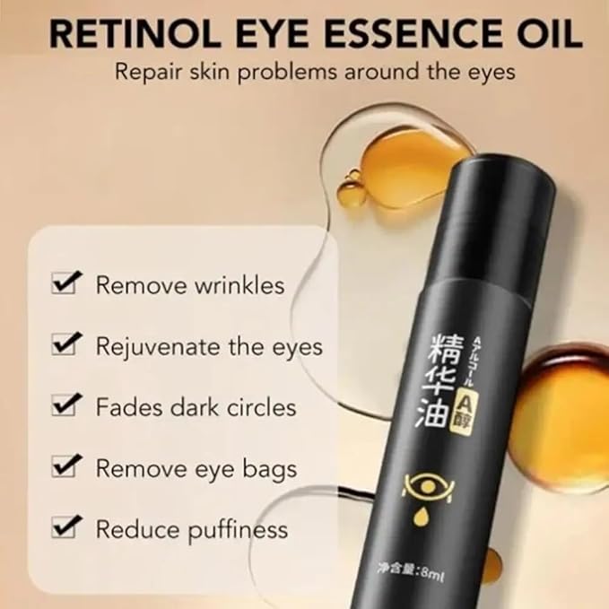 Time Eraser Rollerball, Retinol Anti-Wrinkle Eye Serum Oil, Eye Oil Roller, Reduces Fine Lines, Anti Wrinkle Serum For Eye-Velvo Beauty