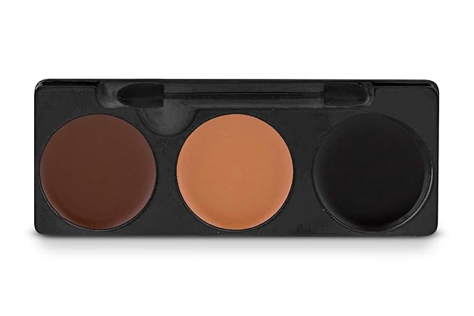 Mehron Makeup Tri-Color Character Makeup Palette | Halloween, Special Effects and Theater Cream Makeup FX Palette | Face Paint Makeup .7 oz (20 g) (WEREWOLF)-Velvo Beauty