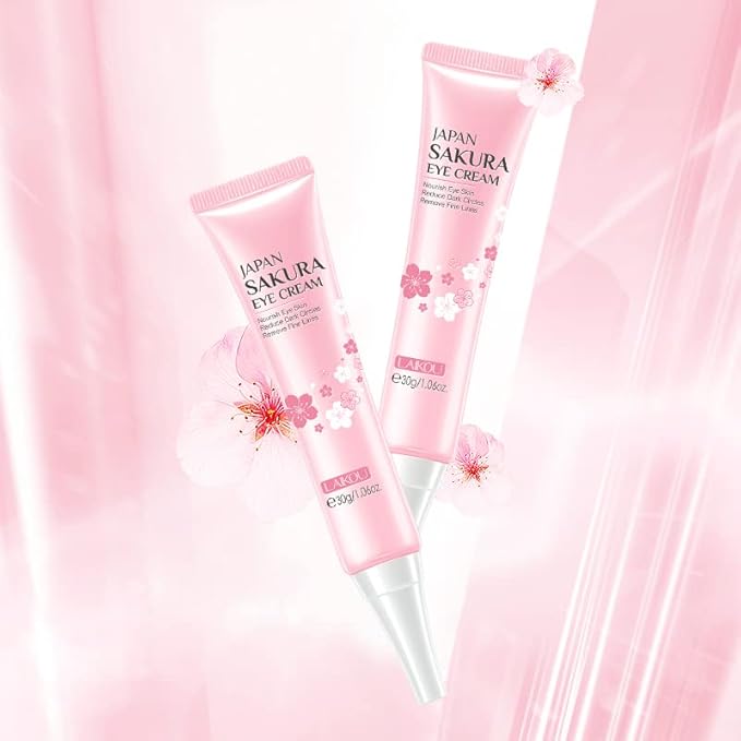 AKARY Sakura Eye Cream, Under Eye Cream to Reduce Dark Circles, Bags, Puffiness, Hydrate Undereye Area, Skincare Eye Cream with Hyaluronic Acid for All Skin Types-Velvo Beauty