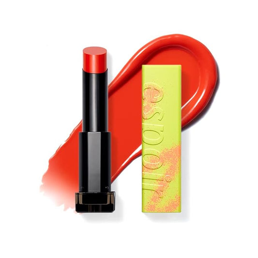 Espoir Dirty Neon vegan shine lipstick #6 Tangy (4.5g) | Wearable Shine Neon with Bright Acid Color Lip Stick | a Moist and Soft, Long Lasting Lipstick | Korean Makeup-Velvo Beauty