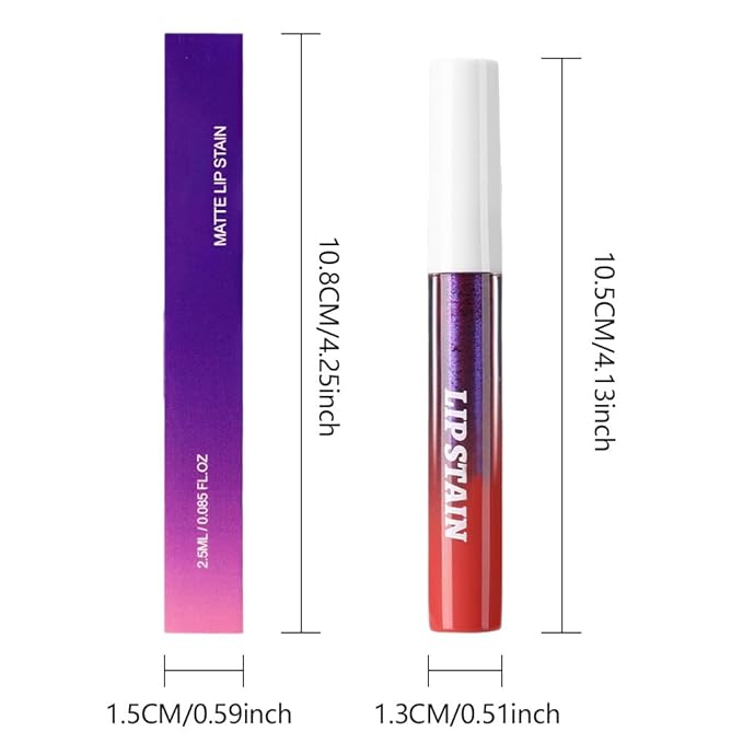 evpct Red Peel Off Lip Stain Tints, Red Liquid Lipstick Lip Stain Long Lasting Waterproof for Women, Non-stick Cup Lipstick Peel Off Highly Pigmented Not Faded Smudge-proof Easy to Apply, 03-Velvo Beauty