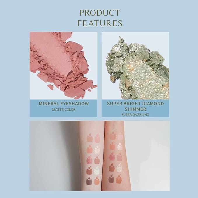 FreshO2 x Pony | Dessert Box Eyeshadow Palette |10 special colors| Made In Taiwan | Vegan Cruelty Free-Velvo Beauty