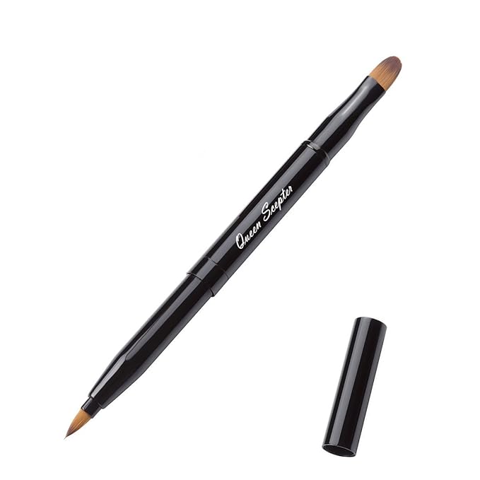 Retractable Lip Brush Concealer Makeup Dual End Travel Size Lipstick Brush With Cap-Velvo Beauty